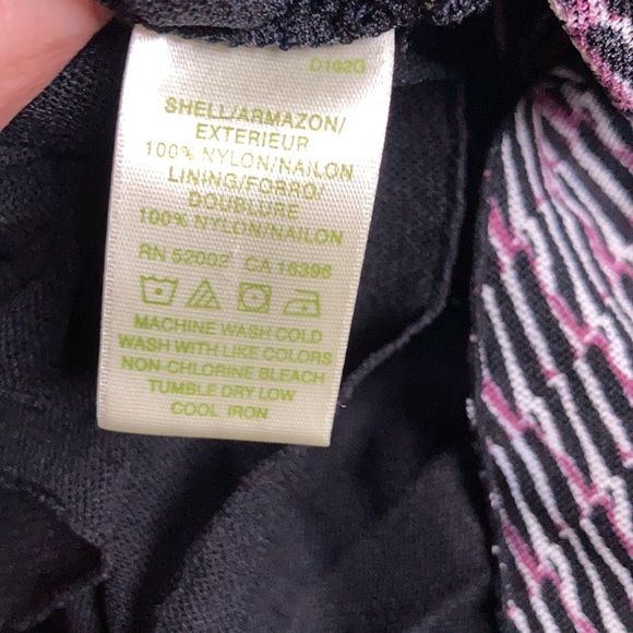 Sigrid Olsen Black white Pink Ruched Wrap Top sz Small - Picture 14 of 15